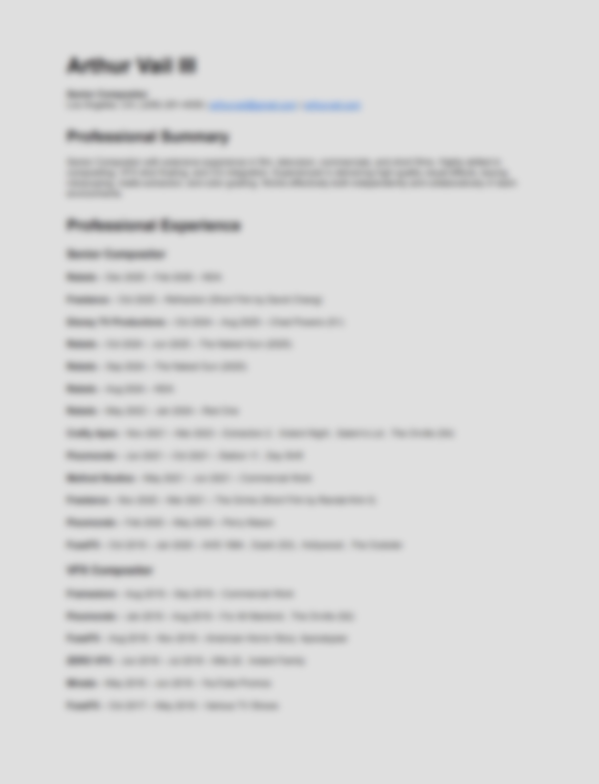 resume
